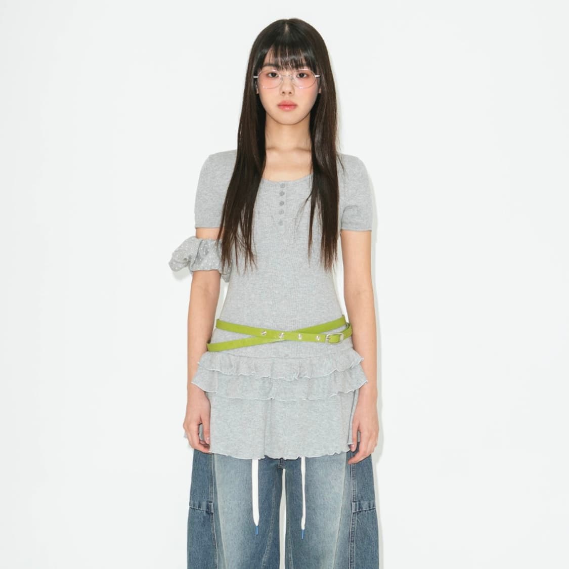 라츠유 세렌 스냅 벨트 그린 라임 Seren Snap Belt Green 상품이미지2