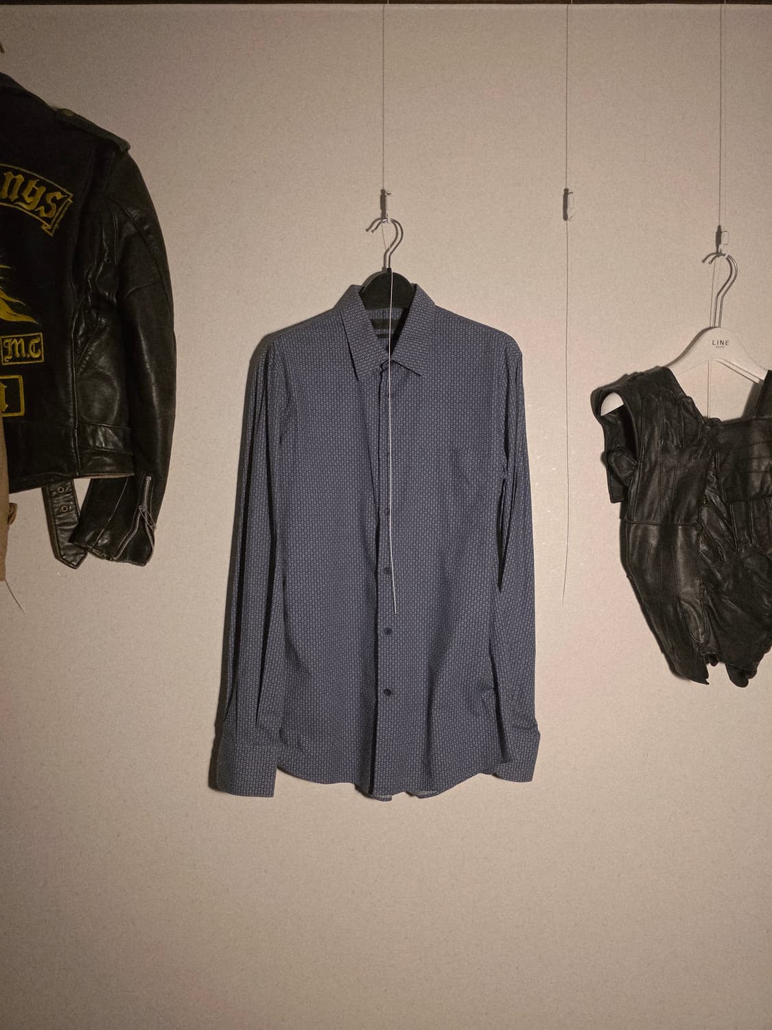 Alexander mcqueen skull blue shirt 상품이미지3