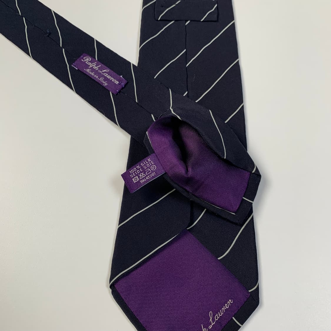 폴로 랄프로렌(POLO) 퍼플라벨 100실크 명품 스트라이프 넥타이 A 상품이미지6