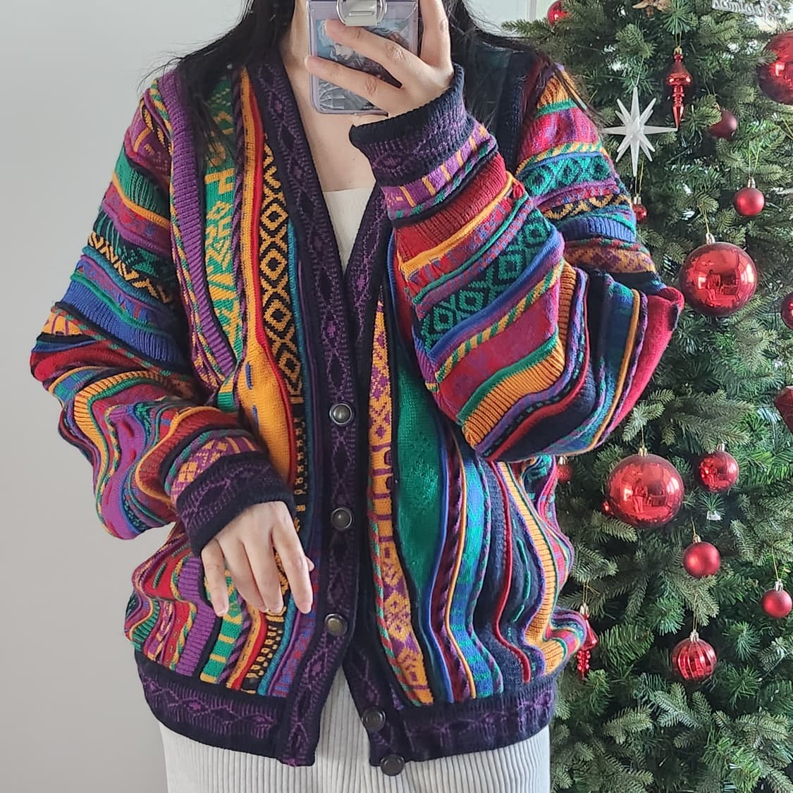 빈티지 케이블 여성 가디건 니트  상품이미지2