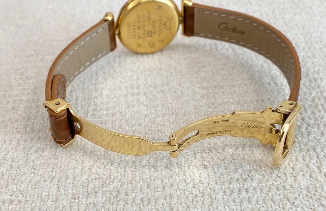 까르띠에 머스트 꼴리제드 24mm 쿼츠 여성용 금장 실버 상품이미지8