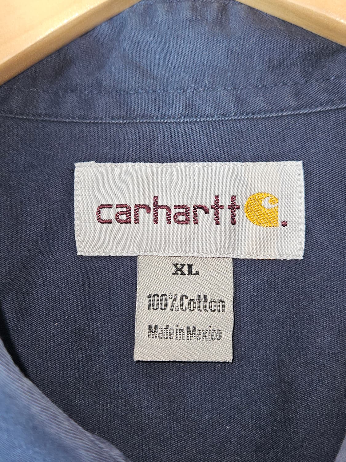 칼하트 오리지널 워크웨어 코튼 반팔셔츠 네이비 솔리드 미국판 XL 상품이미지4
