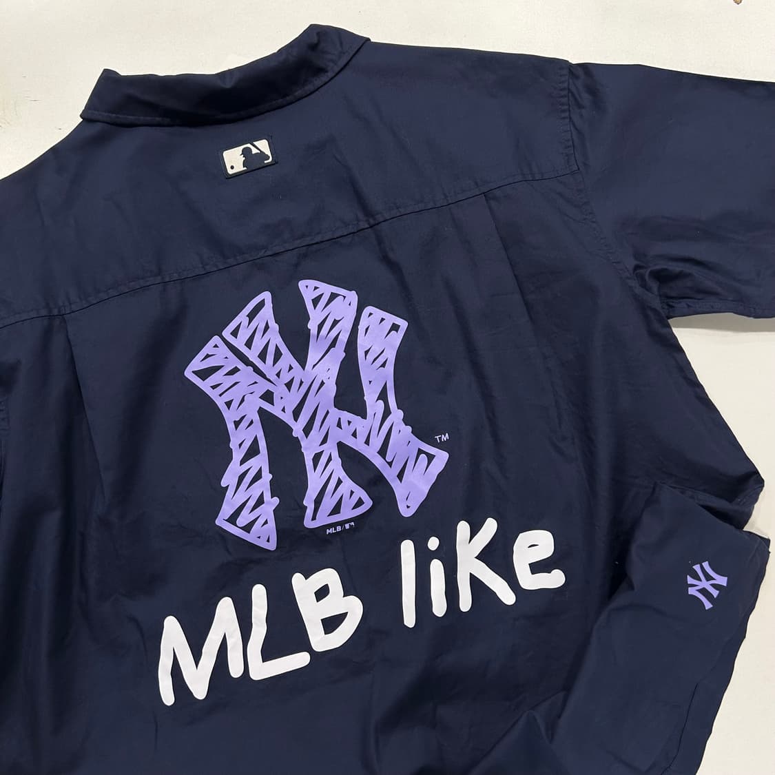 [S] MLB 뉴욕 양키스 반팔 셔츠 네이비 B113 상품이미지8