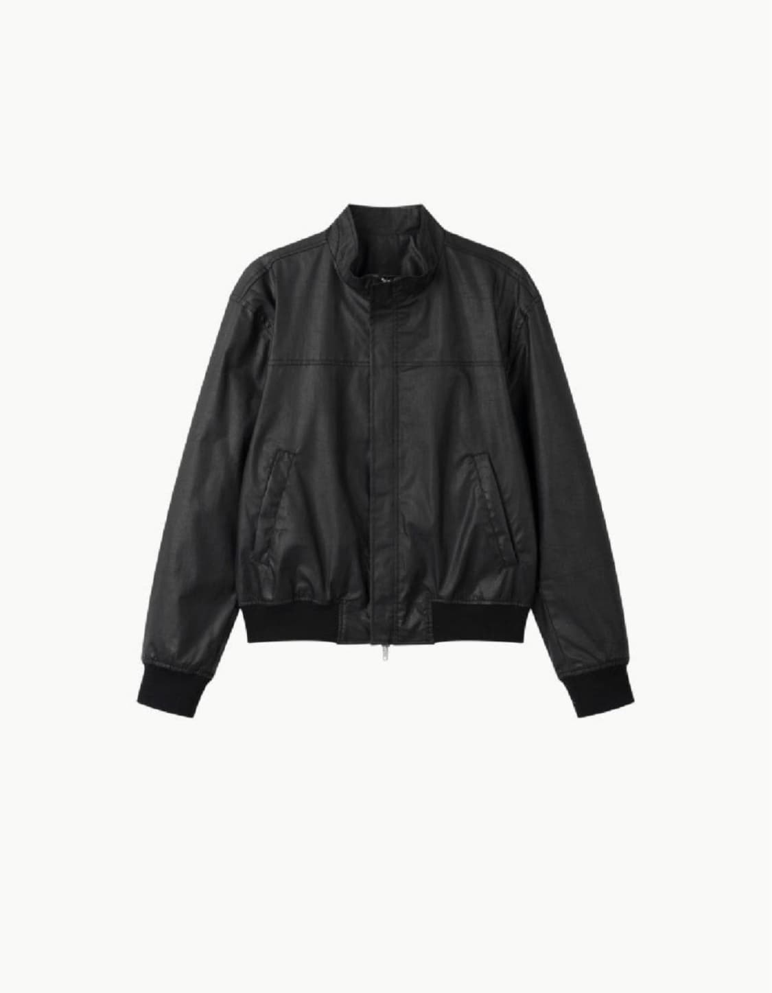 런디 어반 크롭 왁스 자켓 -블랙 상품이미지1