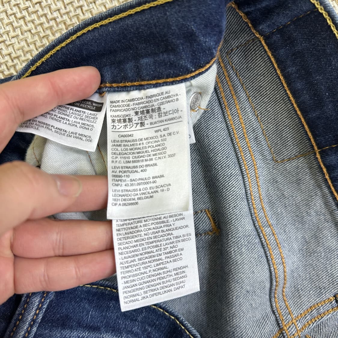 W30L32 리바이스 513 일자 데님 0327D 상품이미지2