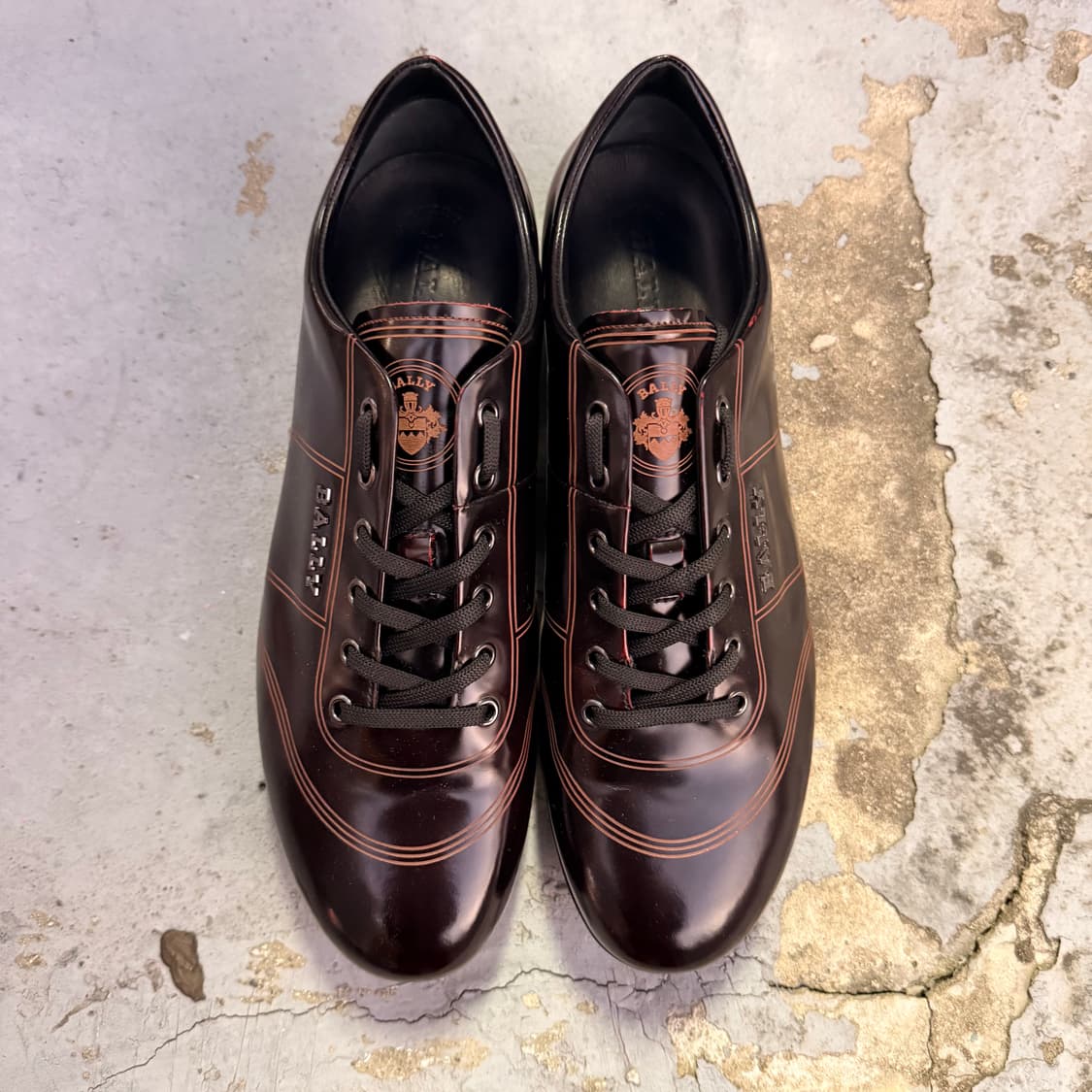 BALLY 로우컷 브라운 레더 스니커즈 상품이미지3