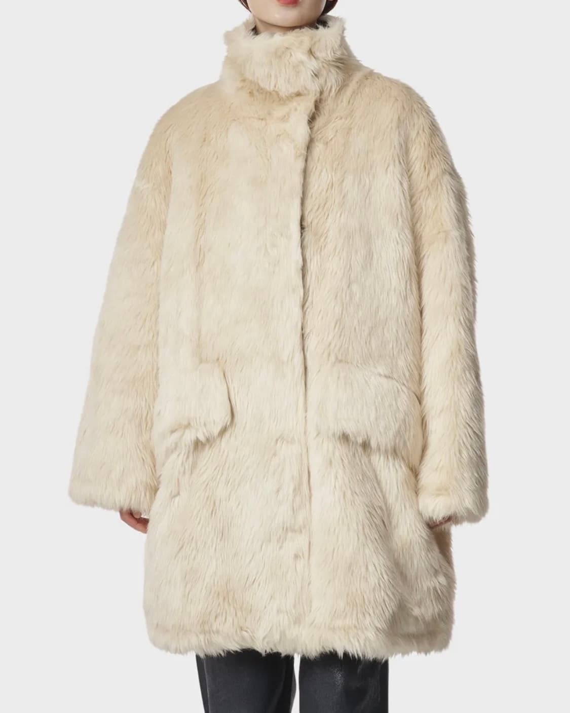 스탠드스튜디오 두나 코트 - 솔리드 크림 32사이즈 상품이미지1