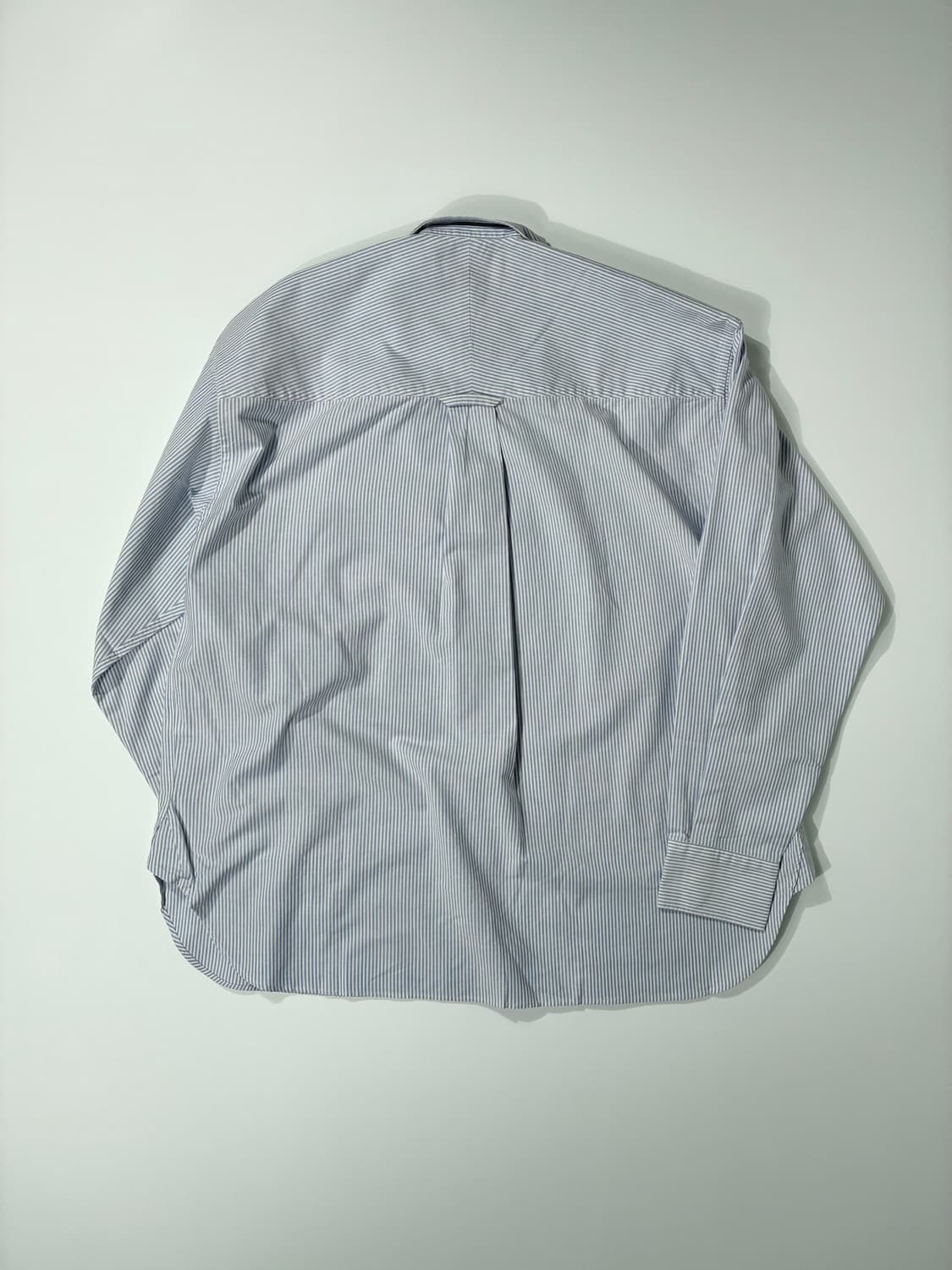 스튜디오니콜슨 케블 셔츠 옥스포드 라이트 블루 스트라이프 XL사이즈 상품이미지3