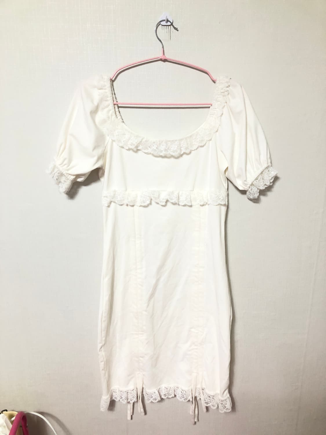 White Lace Puff One-Piece 상품이미지3