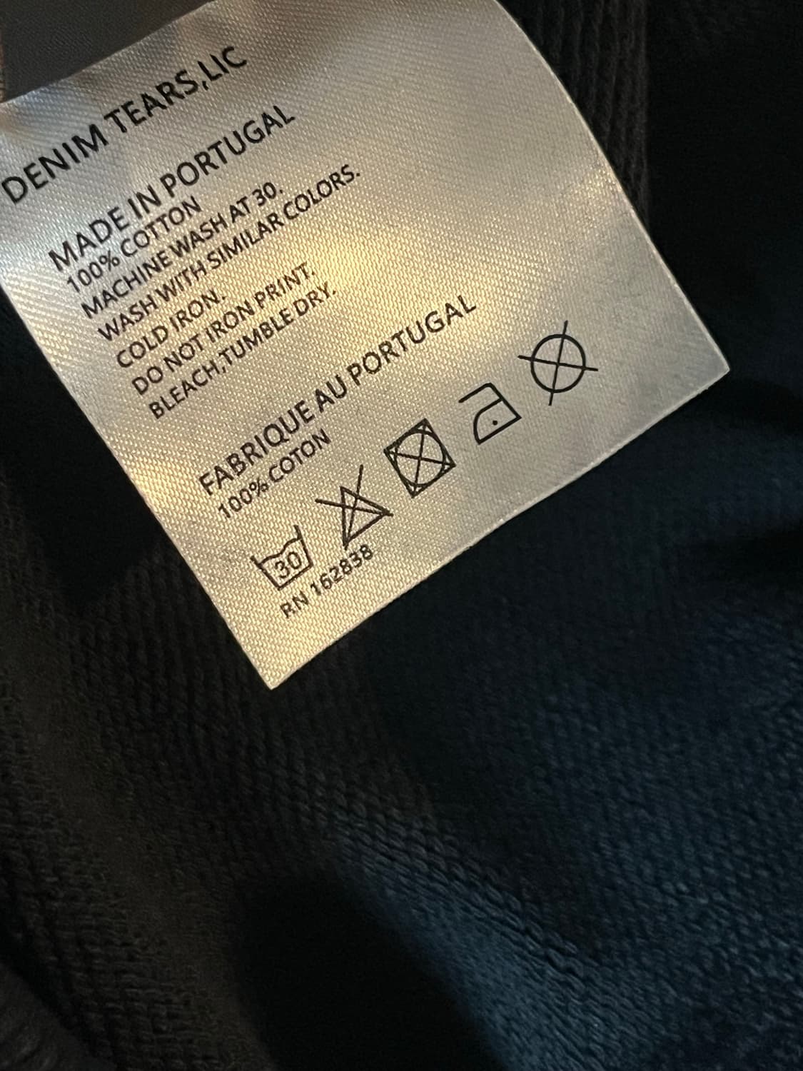 데님티어스 후드티 블랙 L 새상품 상품이미지3