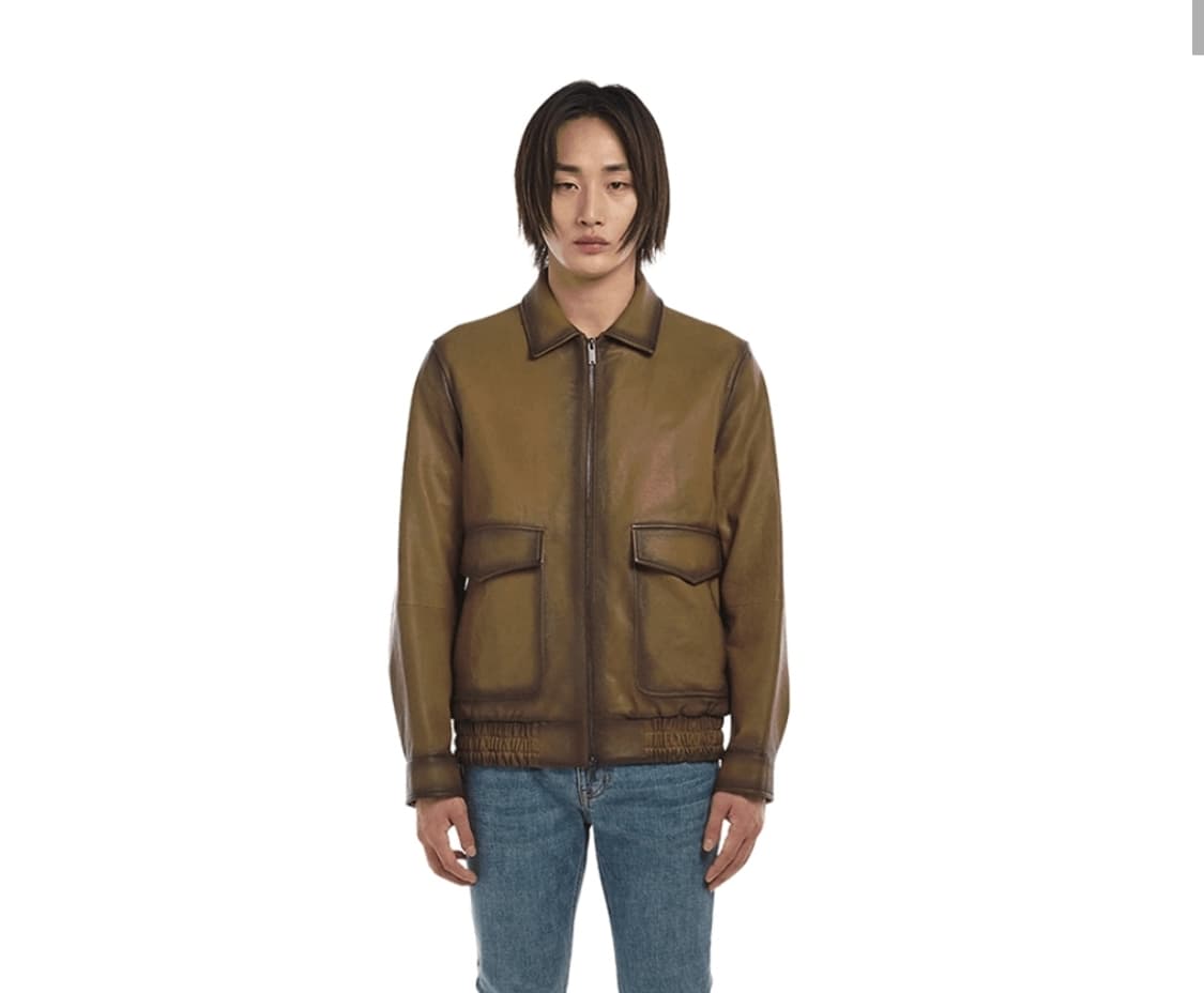 언지미크 오일 브러시드 램스킨 자켓 m 상품이미지2