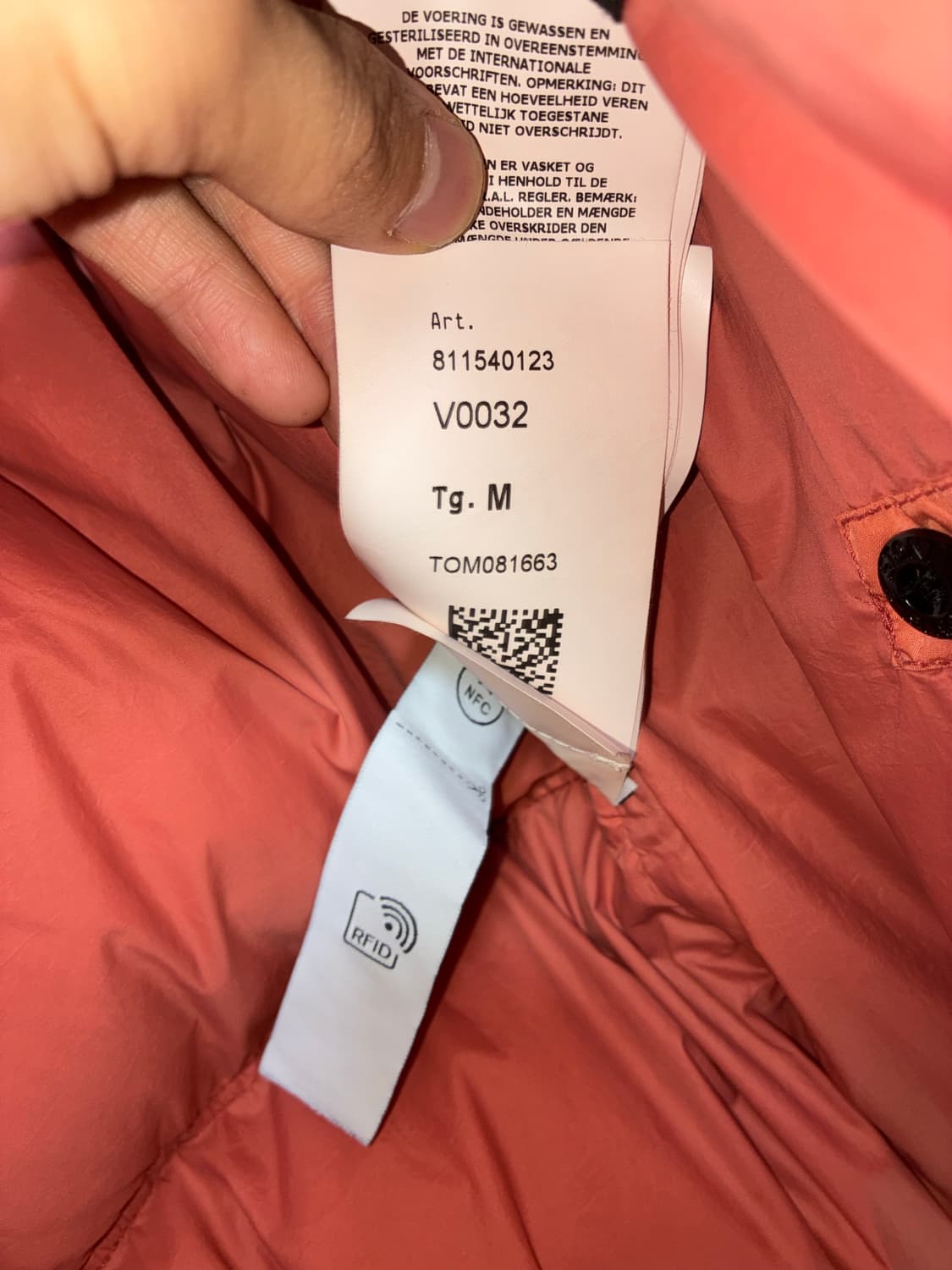 스톤아일랜드 클링클랩스  패딩 오렌지 상품이미지8