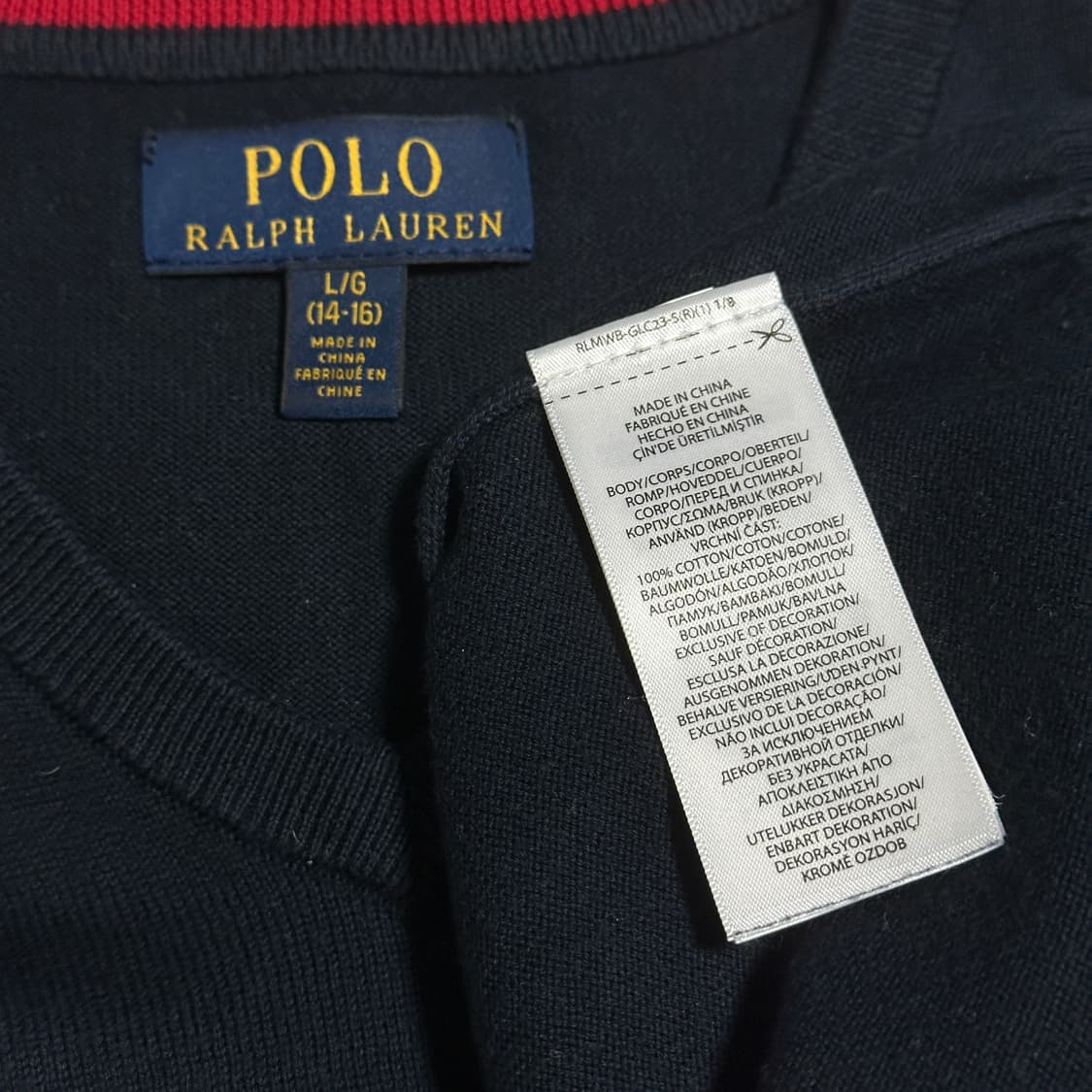 폴로 랄프 로렌 키즈 브이넥 니트 상품이미지6