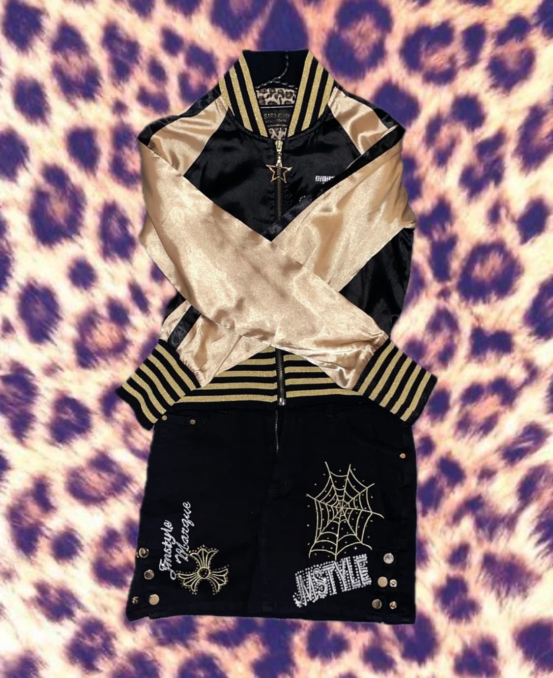 빈티지 갸루펑크 y2k 코디 세트 상품이미지2