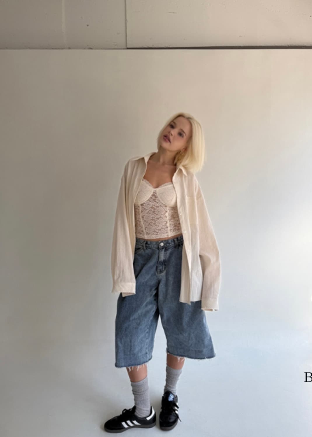 더미스테리어스호텔 보헤미안 컷오프 셔츠 상품이미지2