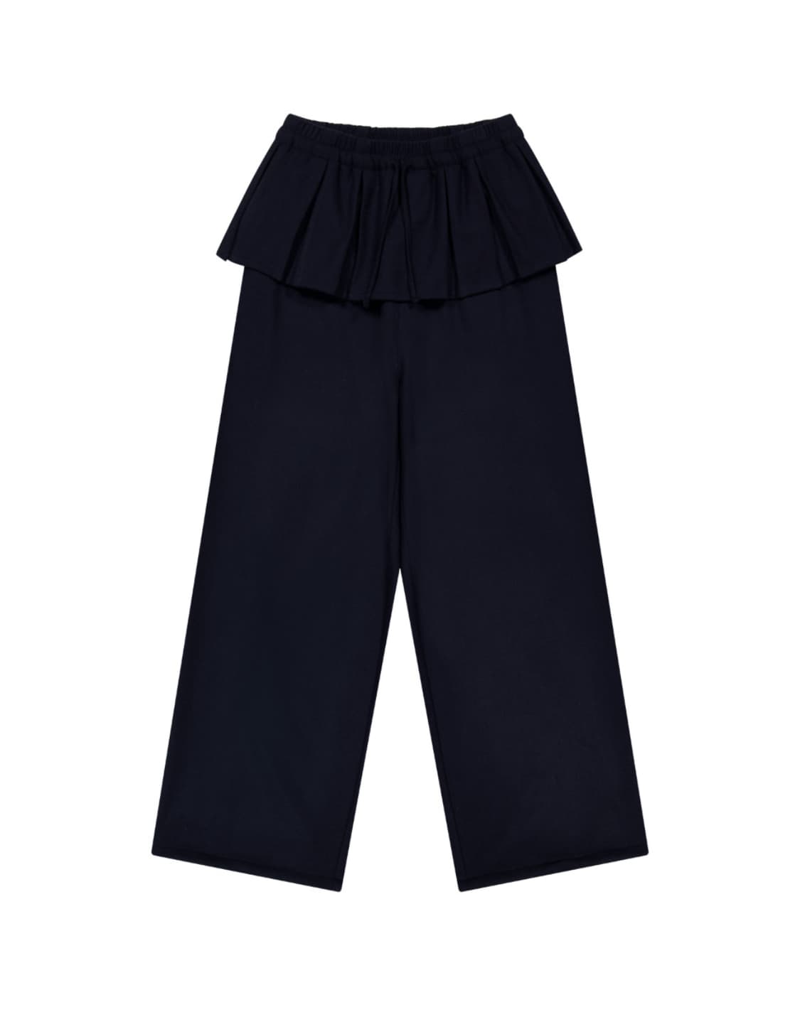 코이세이오 플리츠 오버 울 팬츠 스커트 네이비 상품이미지2