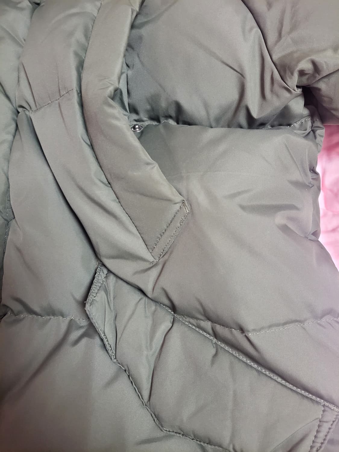 급처상태좋음!HUM 흄 오리털 롱패딩 오버사이즈 럭키슈에뜨st나이키st 상품이미지7