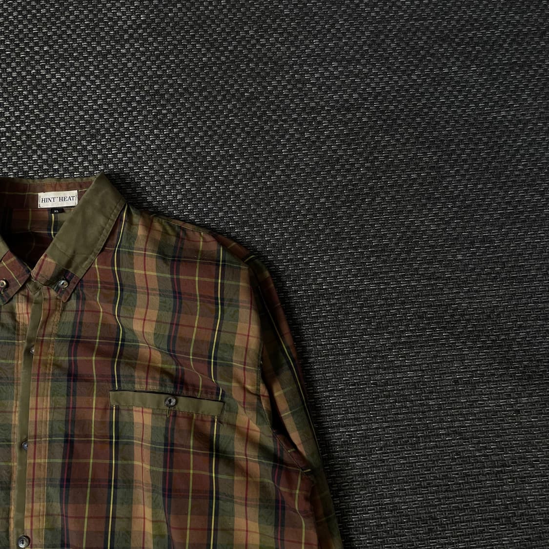 힌트히트 빈티지 브라운 멀티 배색 체크 긴팔 셔츠 XL 상품이미지3