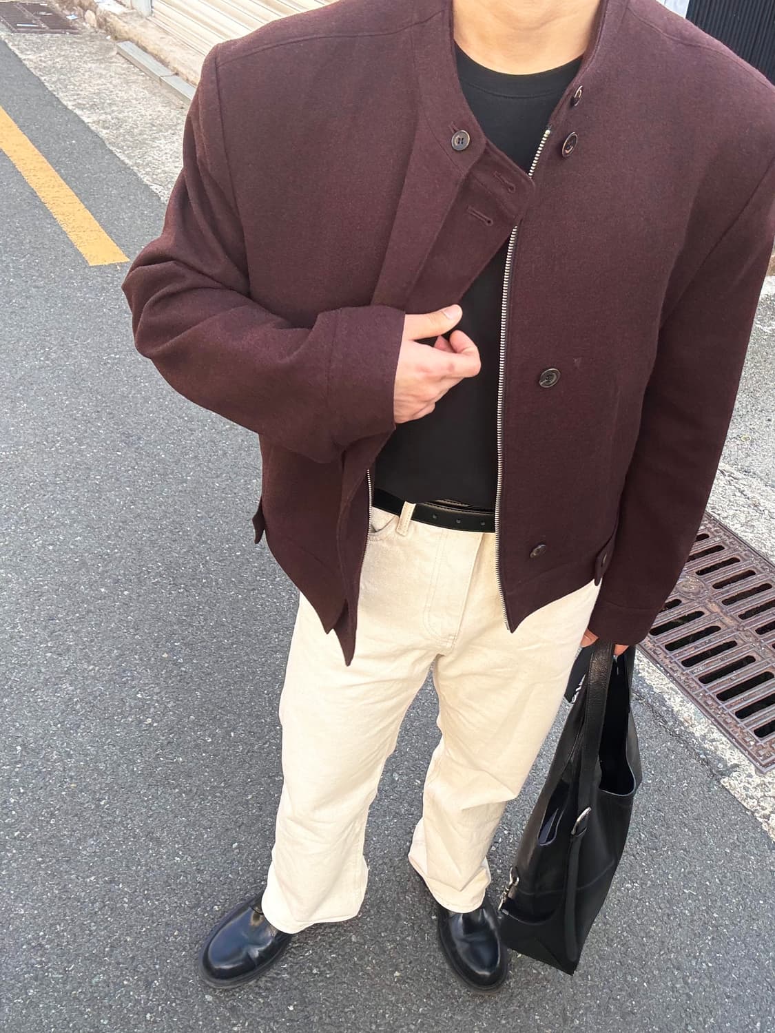 웨이비니스 울 레이어드 레이서자켓 1사이즈 상품이미지3