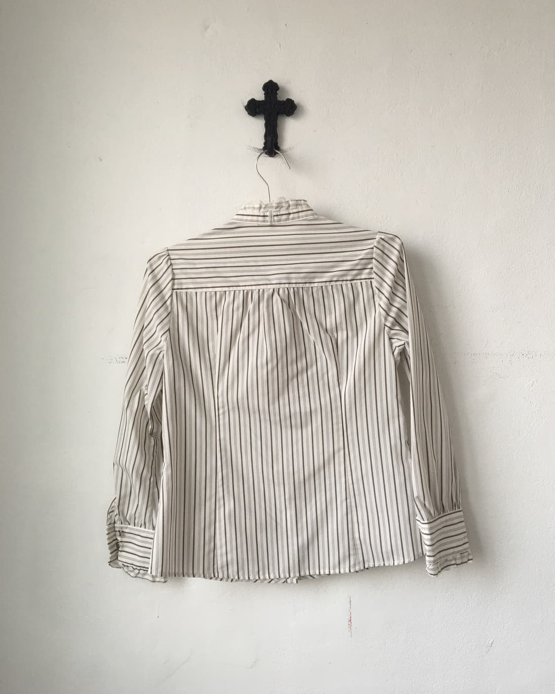 Axes femme stripe pattern high neck shir 상품이미지4