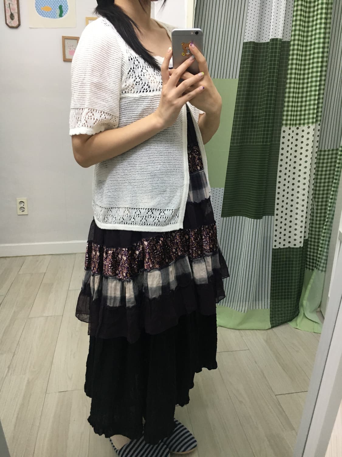 아이보리 반소매 니트 가디건 상품이미지9