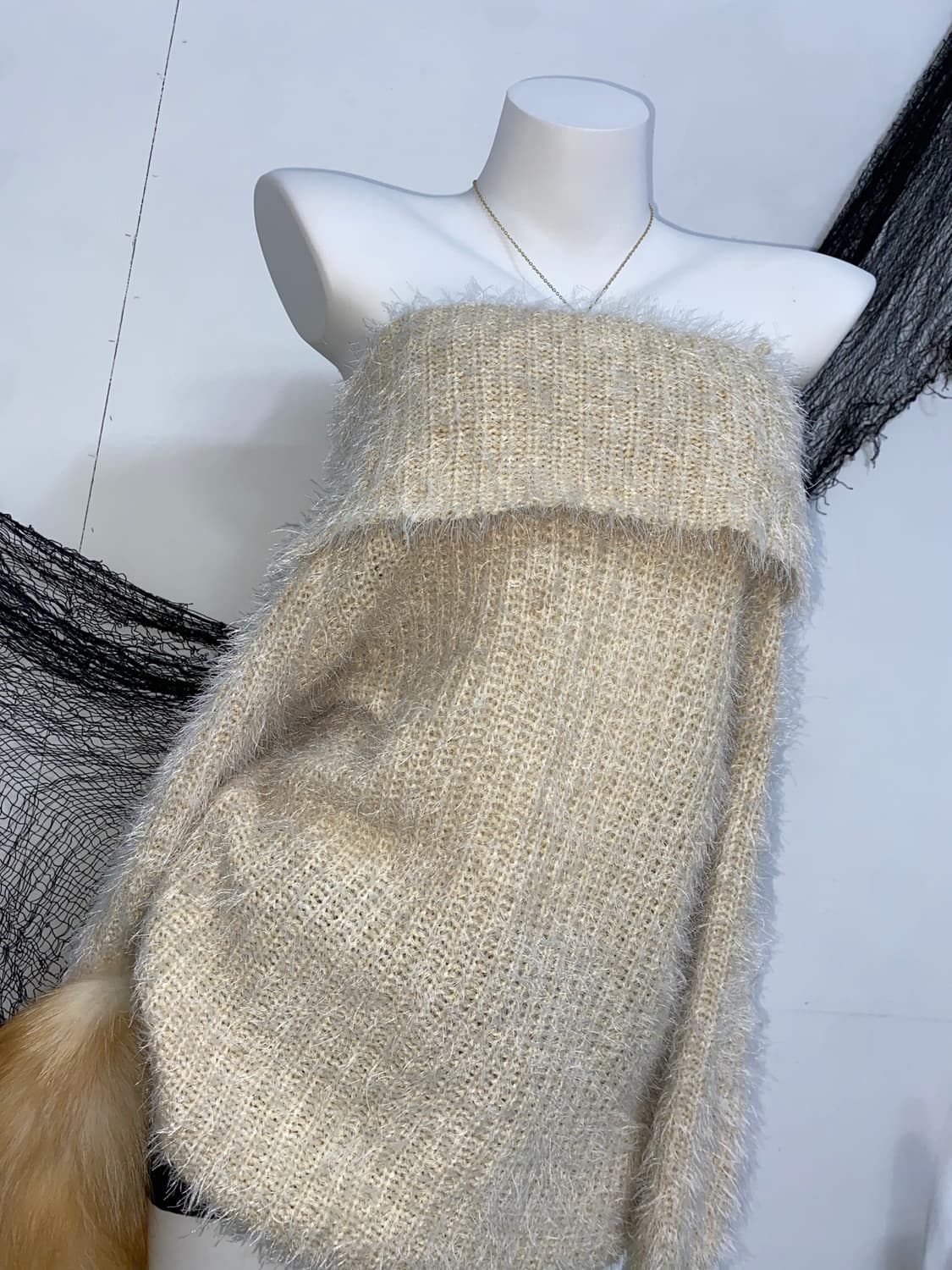 ꒰ঌ 라떼갸루 오프숄더 앙고라 폭닥 니트 ໒꒱ 상품이미지4