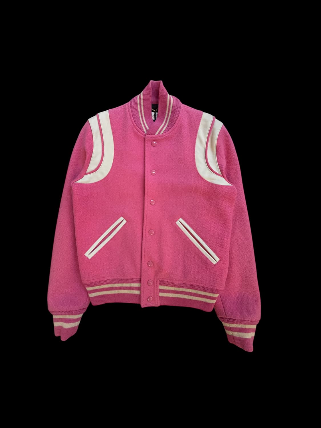 생 로랑 핑크 울 바시티 자켓 상품이미지1