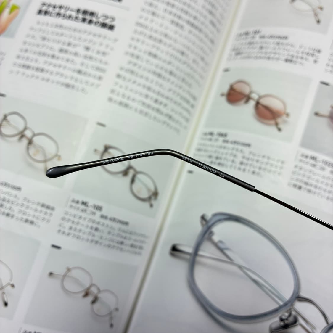 SANTA MONICA 산타모니카 티타늄 실버 반무테 일본 안경 상품이미지6