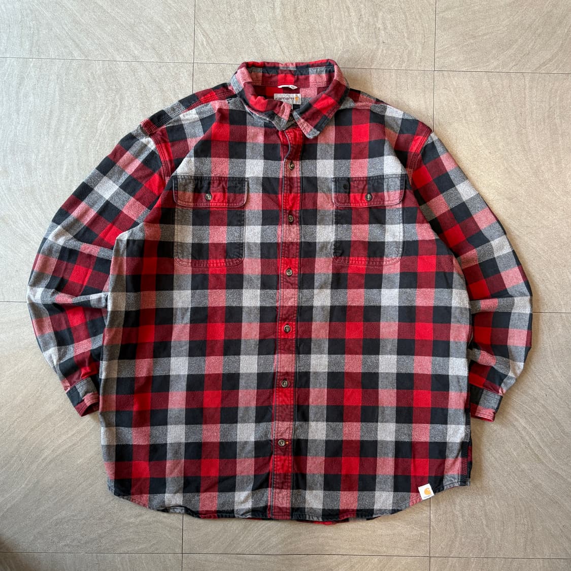 칼하트 오리지널 해비 코튼 체크 긴팔 셔츠  상품이미지1