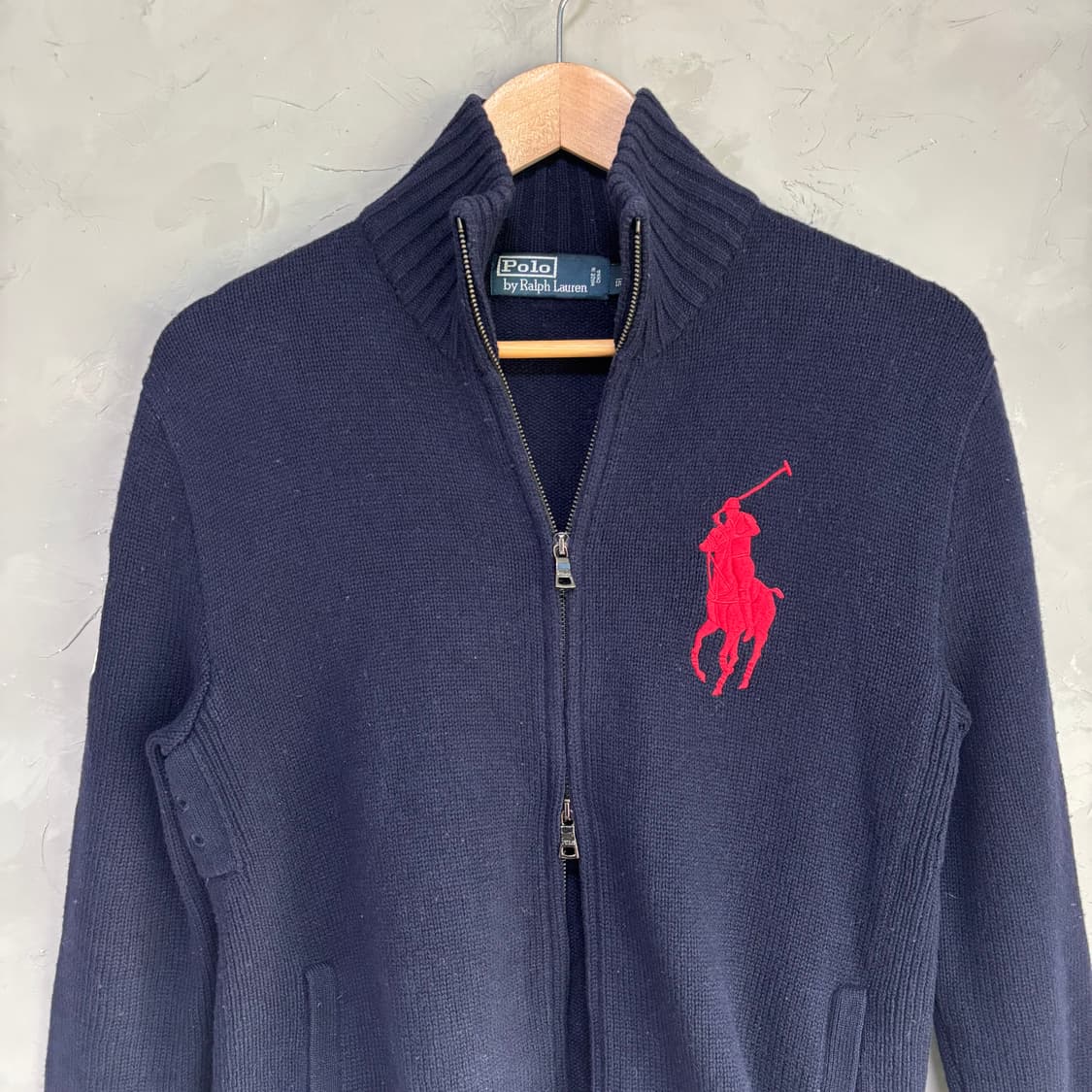 폴로 랄프로렌 빅포니 울 니트 집업  상품이미지4