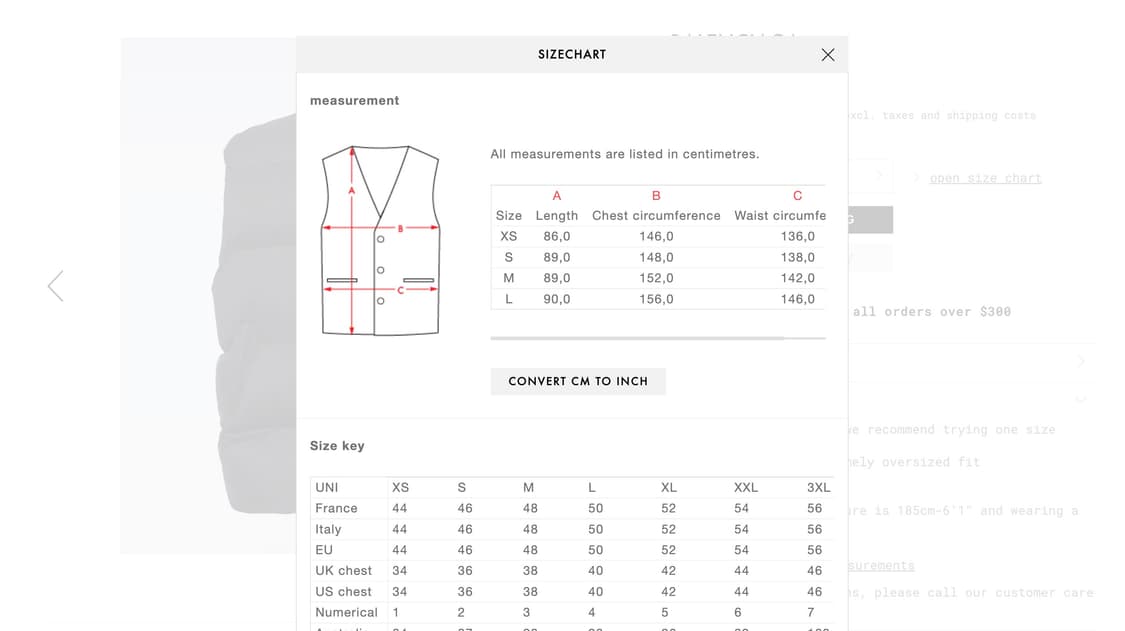 발렌시아가 오버사이즈 패딩 베스트 S 상품이미지9