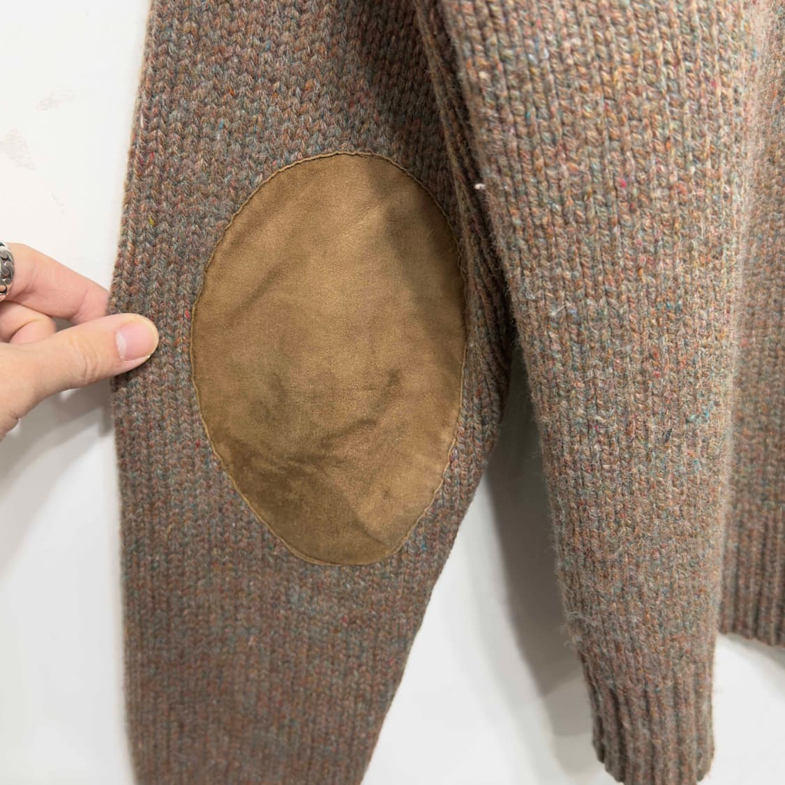 90s 폴로 랄프로렌 가죽 패치 램스울 니트 상품이미지7