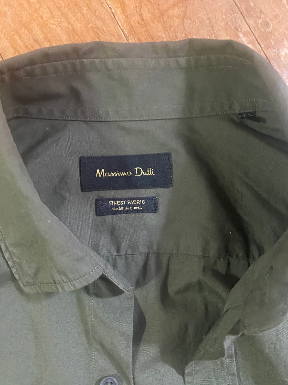 Massimo Dutti  올리브그린  코튼 셔츠 M 상품이미지2