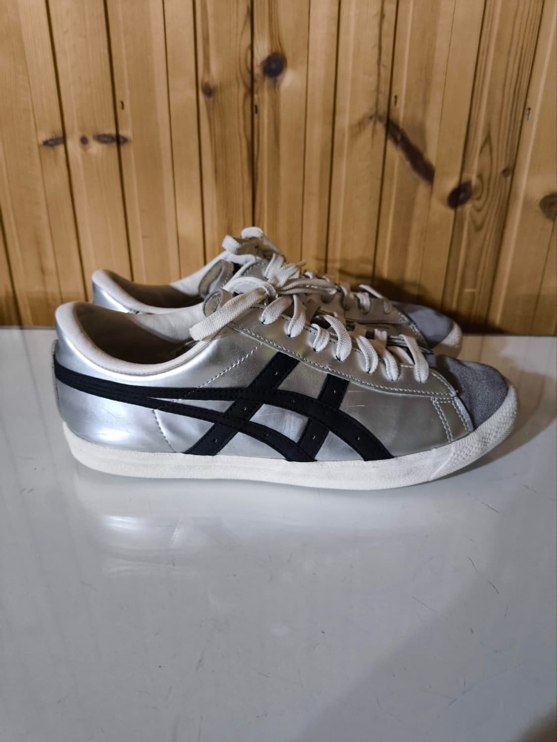 250mm 오니츠카타이거 파브레 실버 스니커즈 상품이미지1