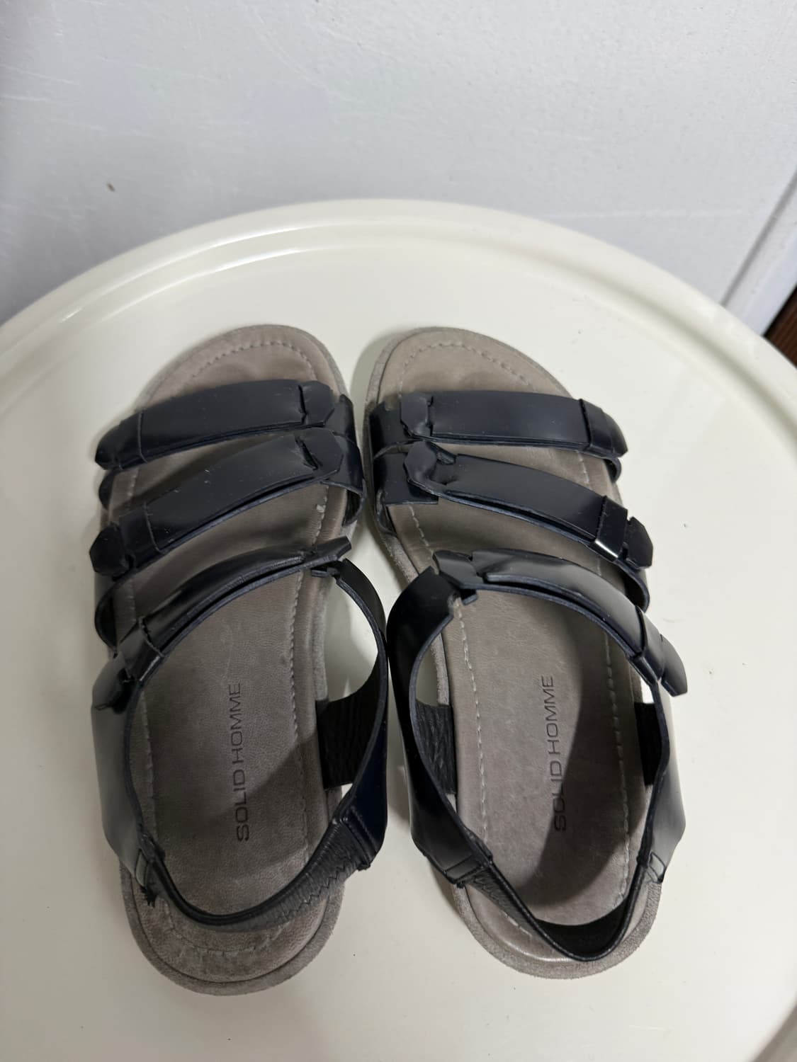 솔리드옴므 소가죽 블랙 스트랩 샌들 39 상품이미지6
