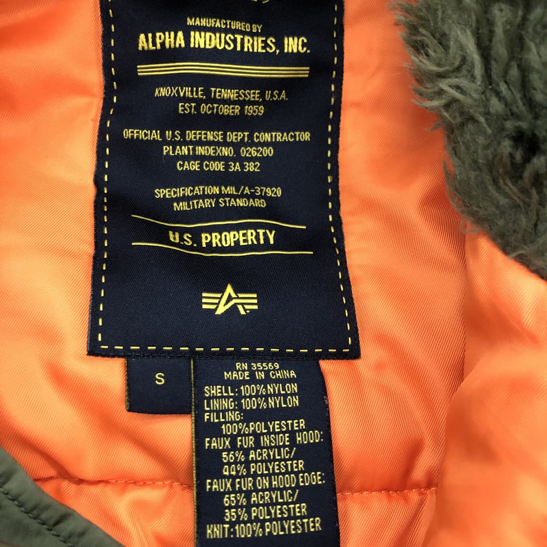 알파인더스트리 N3B 파카 S  상품이미지6