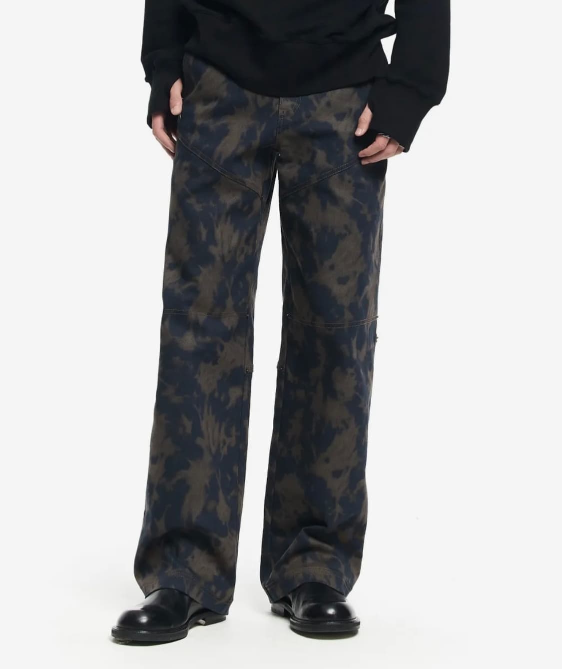 HAZY STAIN WIDE PANTS NAVY (48) 상품이미지1