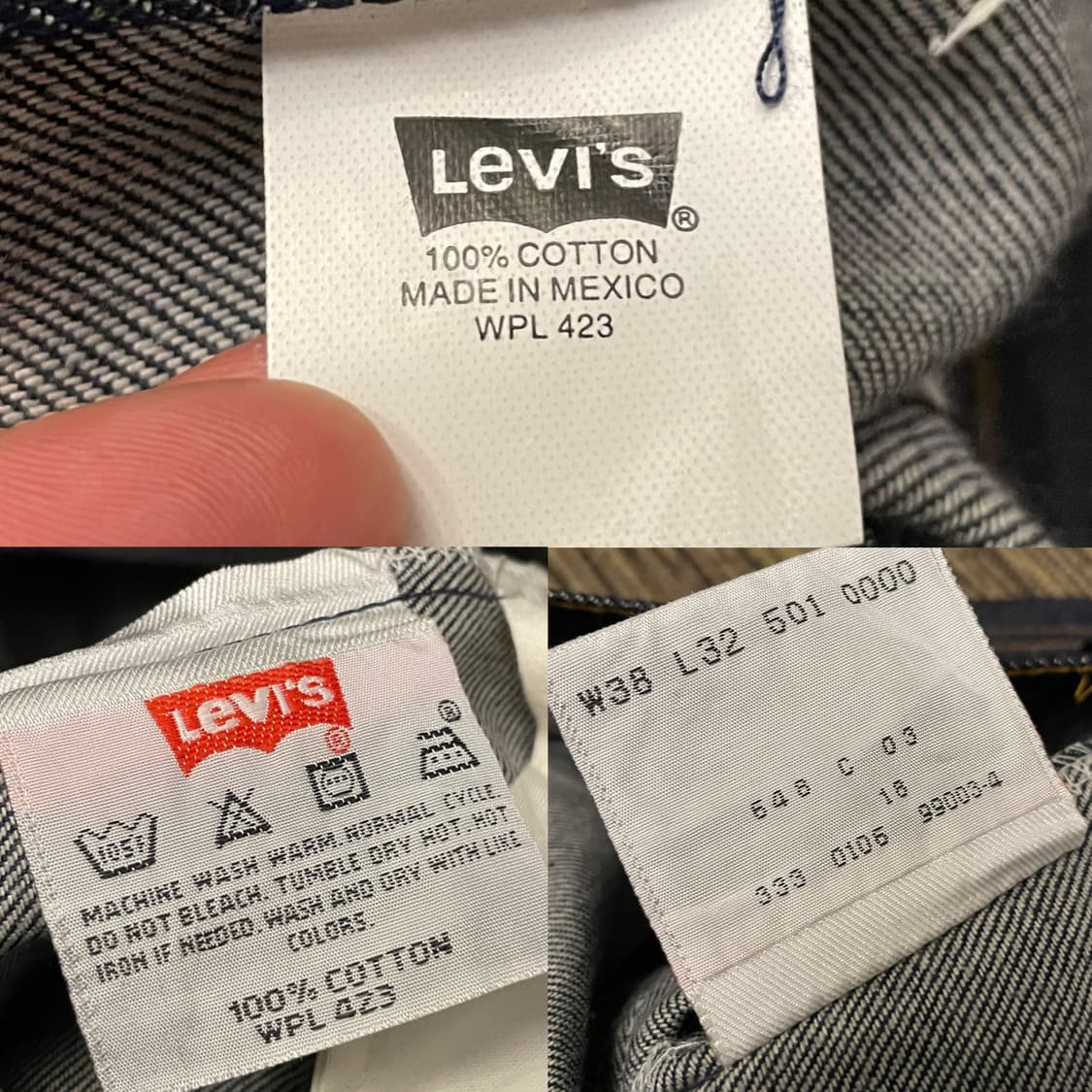 (36~38)00s Levis 빈티지 리바이스 501 리지드 진청 데님  상품이미지10