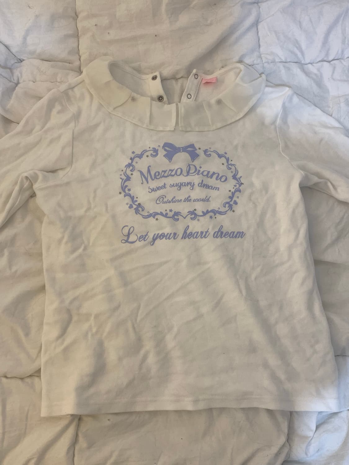 일본 빈티지 제품 롱슬리브 페어리 큐트 화이트 레이스  상품이미지3