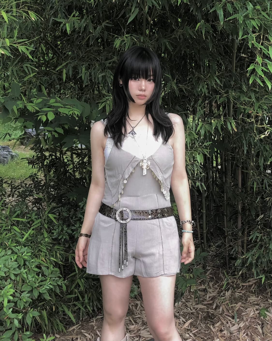 ivory lace layered set 상품이미지1