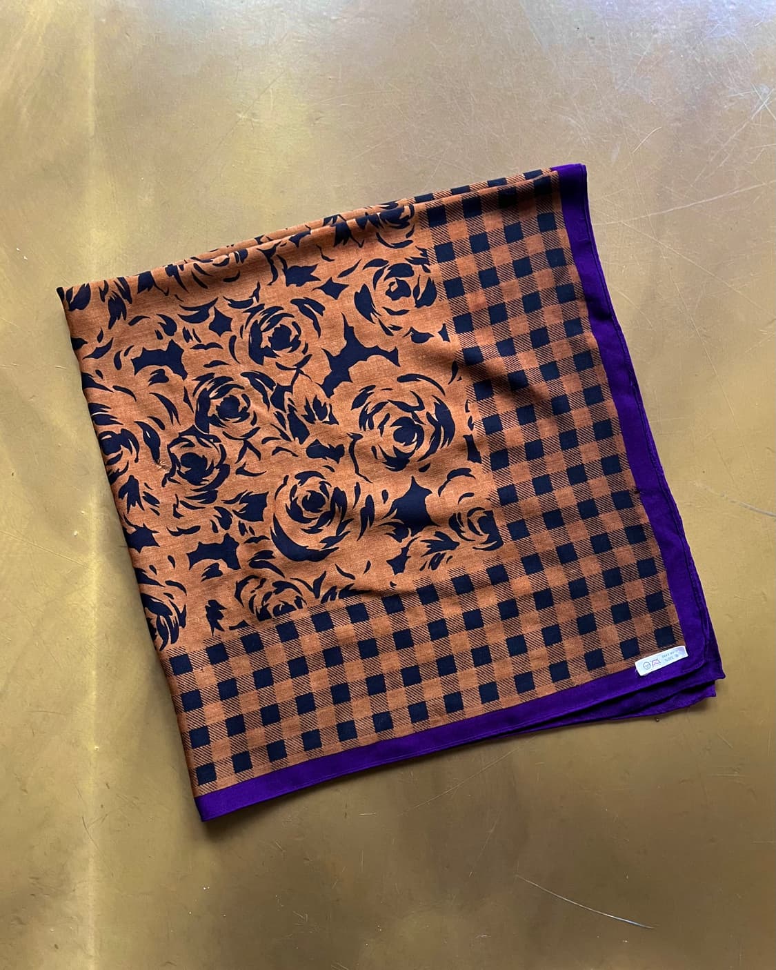Jpn Vintage Rose Patten Wool Scarf 상품이미지4