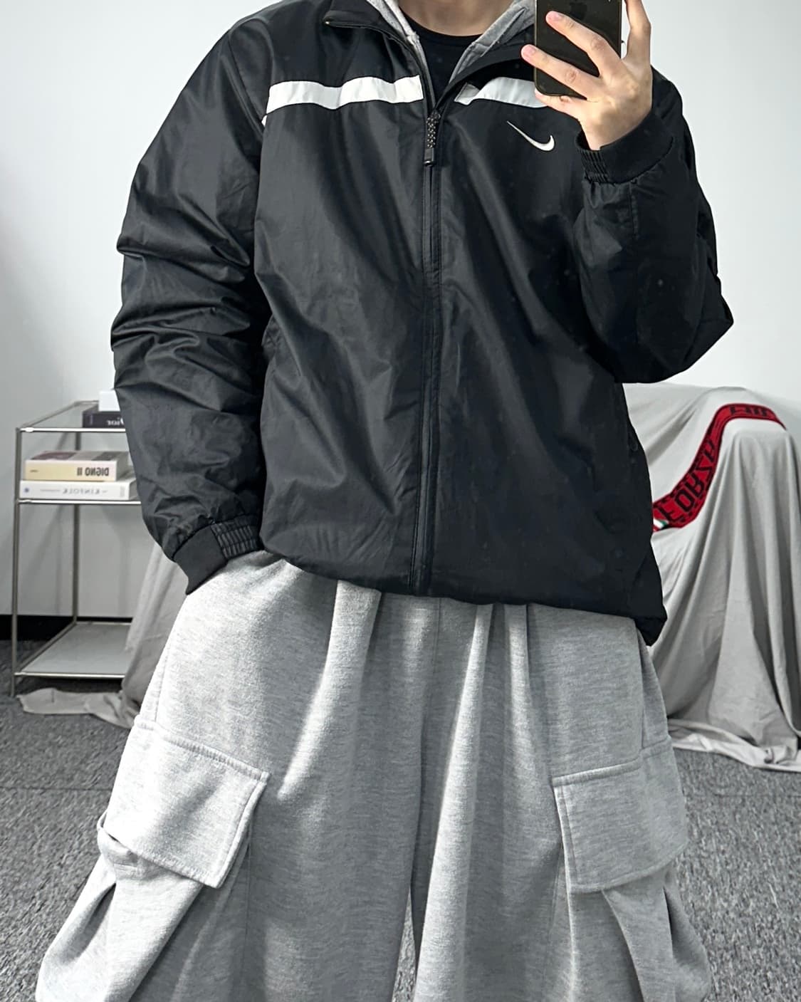 나이키 블랙 스우시 바람막이 L 상품이미지3