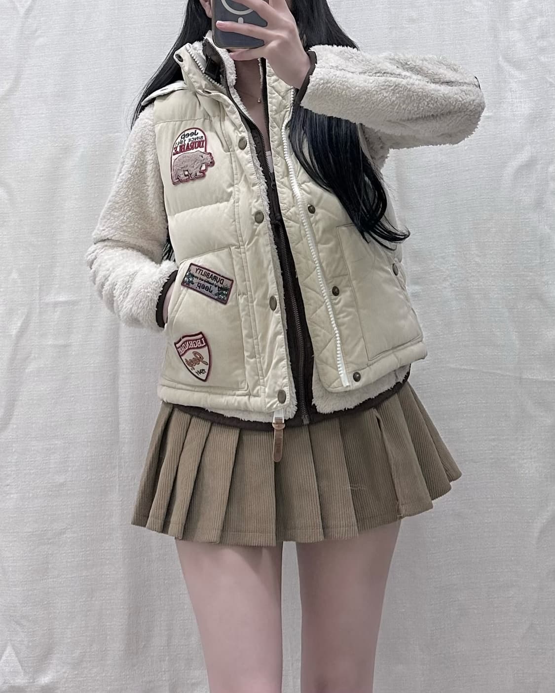 지프 덕다운 조끼패딩 상품이미지2