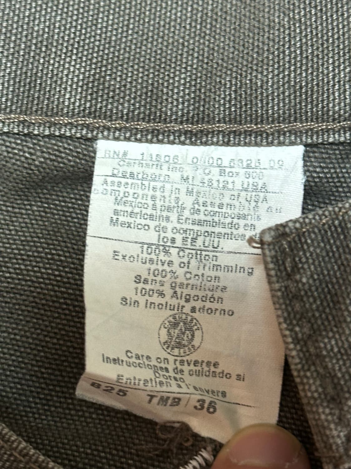 90s, 00s 칼하트 반바지 쇼츠 DKB 다크브라운 B25 상품이미지4