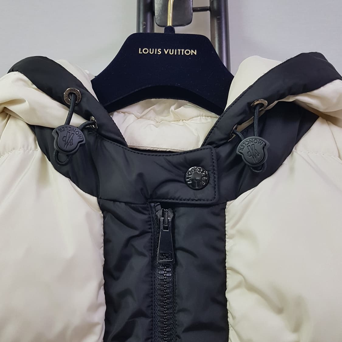 몽클레어 TRICOT 믹스 니트 패딩 재킷 크림 S 상품이미지2