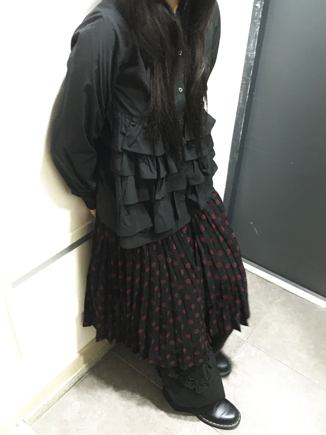 꼼데가르송 robe de chambre 도트 스커트 상품이미지3