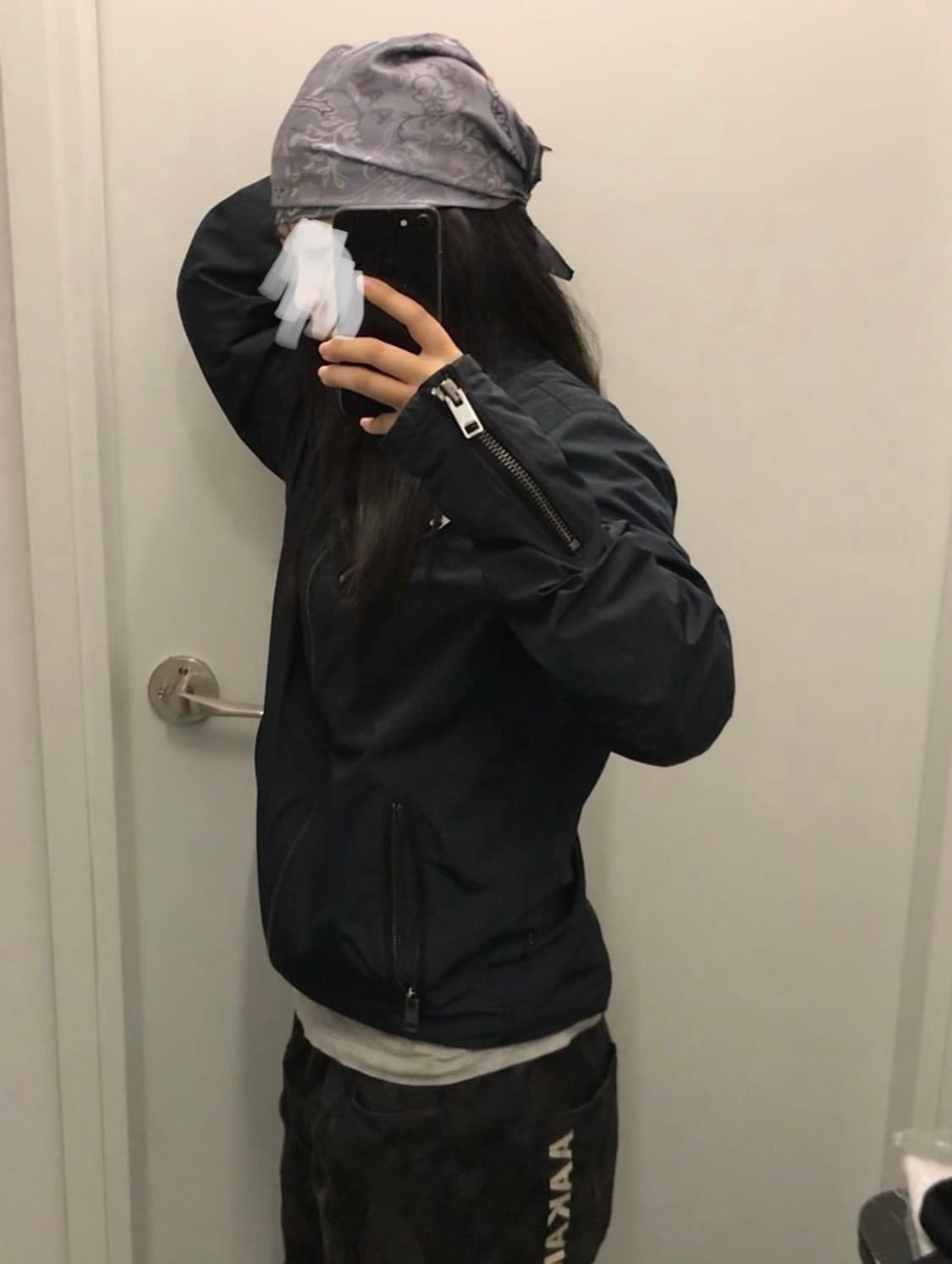 디젤 바이커 자켓 네이비 상품이미지1