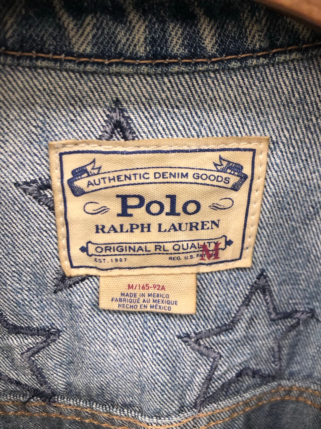 폴로 성조기 데미지 데님 자켓 상품이미지3
