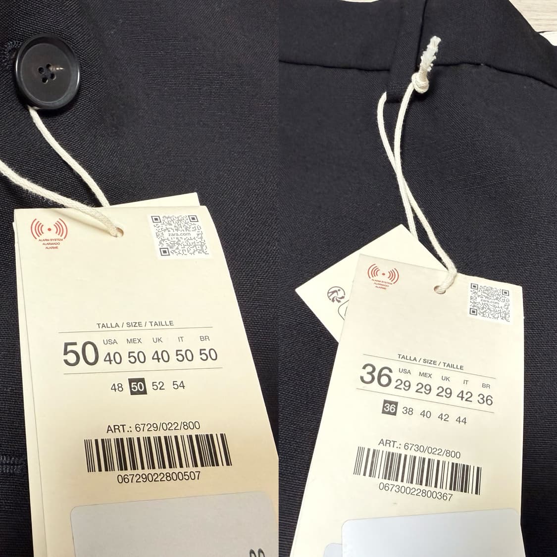 자라 리미티드 에디션 울-비스코스 수트 셋업 정장 새상품 상품이미지9