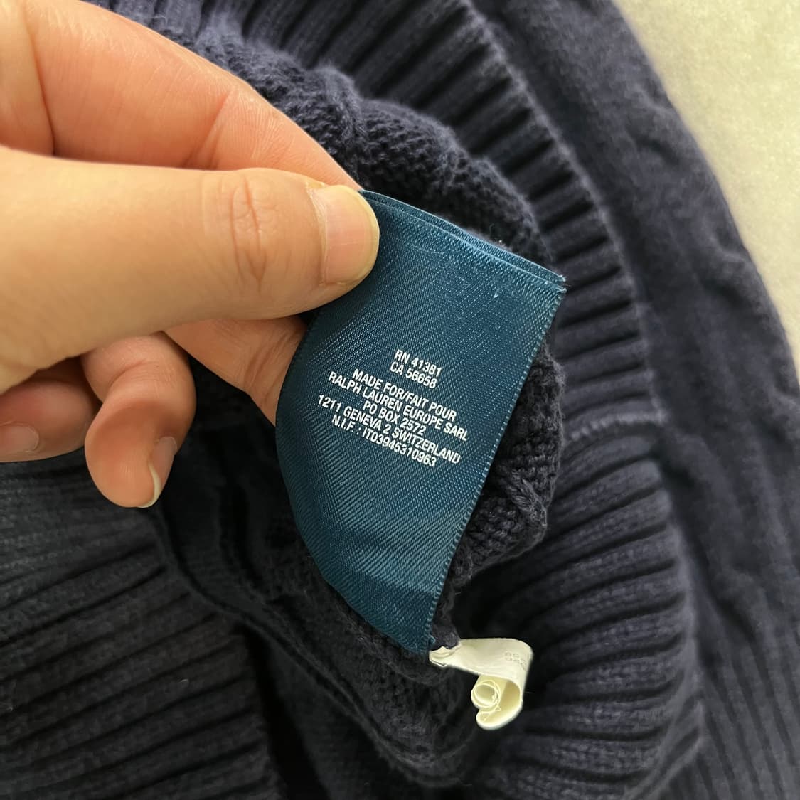 95 폴로랄프로렌 꽈배기 네이비 니트 상품이미지6